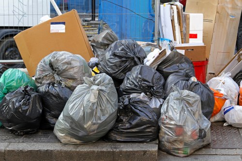 Professional junk removal service handling furniture