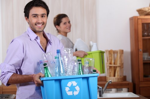 Modern business waste removal services in action
